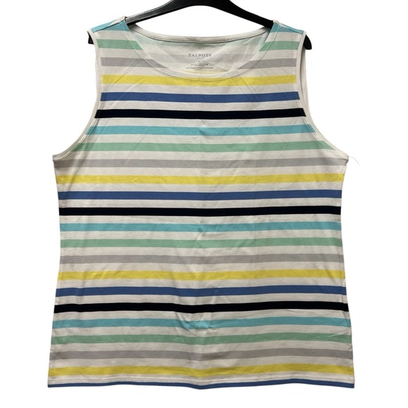 Talbots Multi Striped Tank Top Size XL NWT - Picture 1 of 4